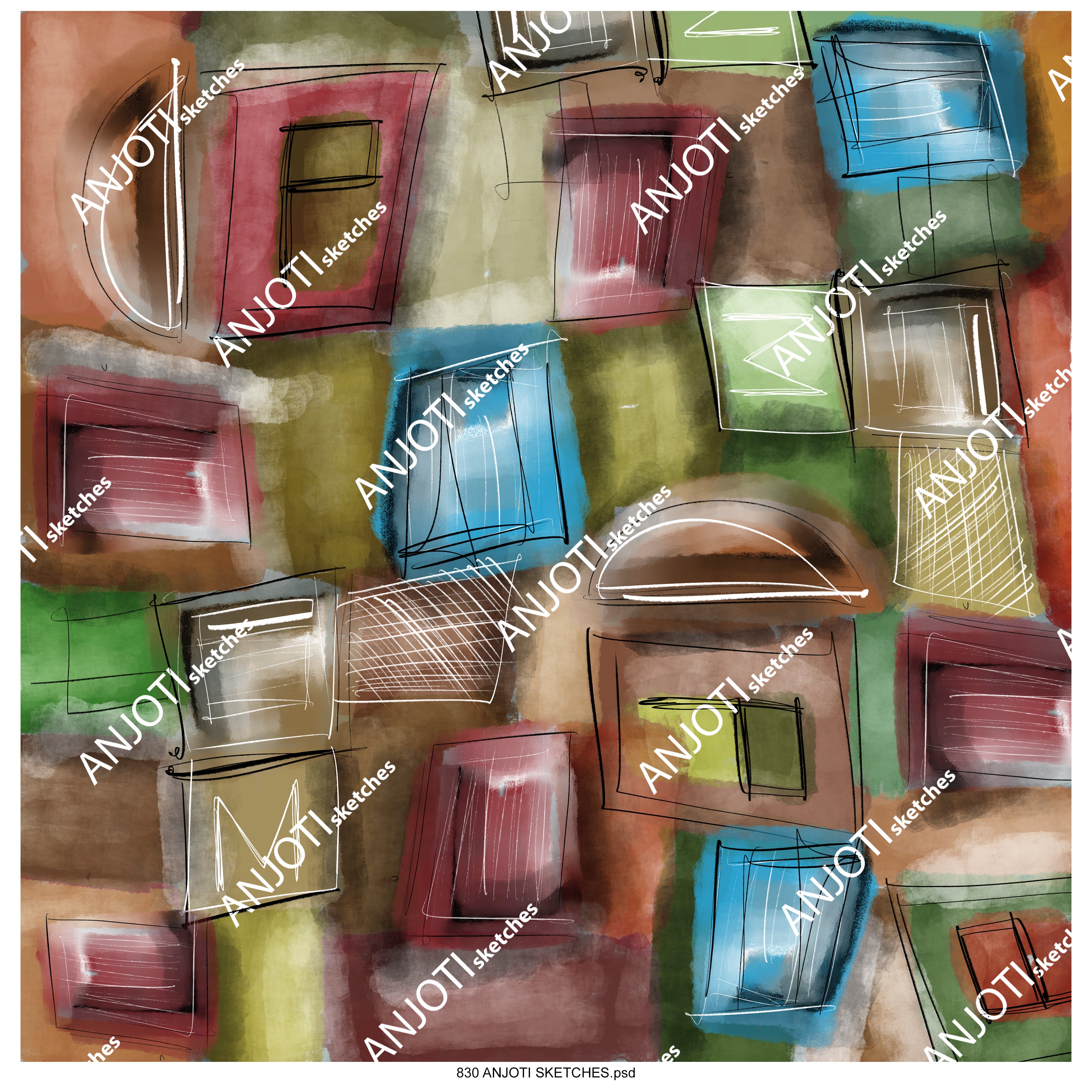 ANJOTI_SKETCHES_830_Brighten Your Decor with Multicolor Texture Background Abstract Wall Art
