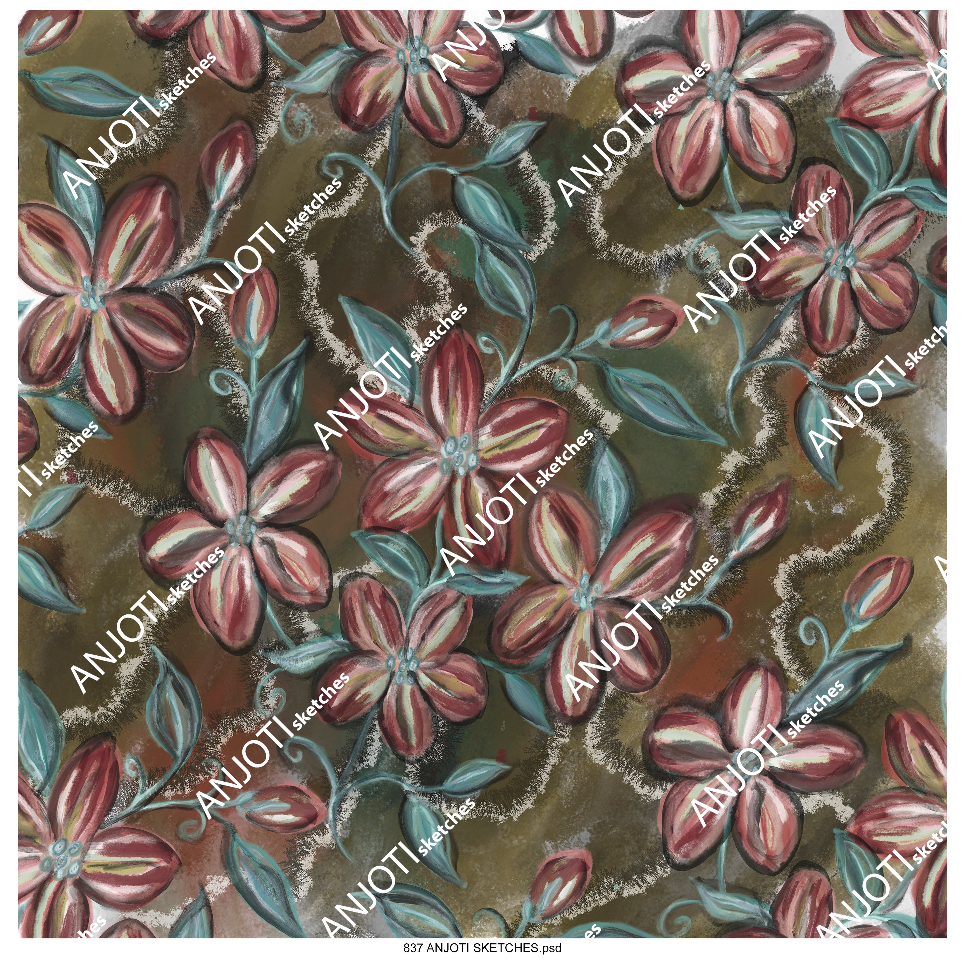 ANJOTI_SKETCHES_837_Bright Multicolor Texture Backgrounds in Beautiful Abstract Wall Art for Home