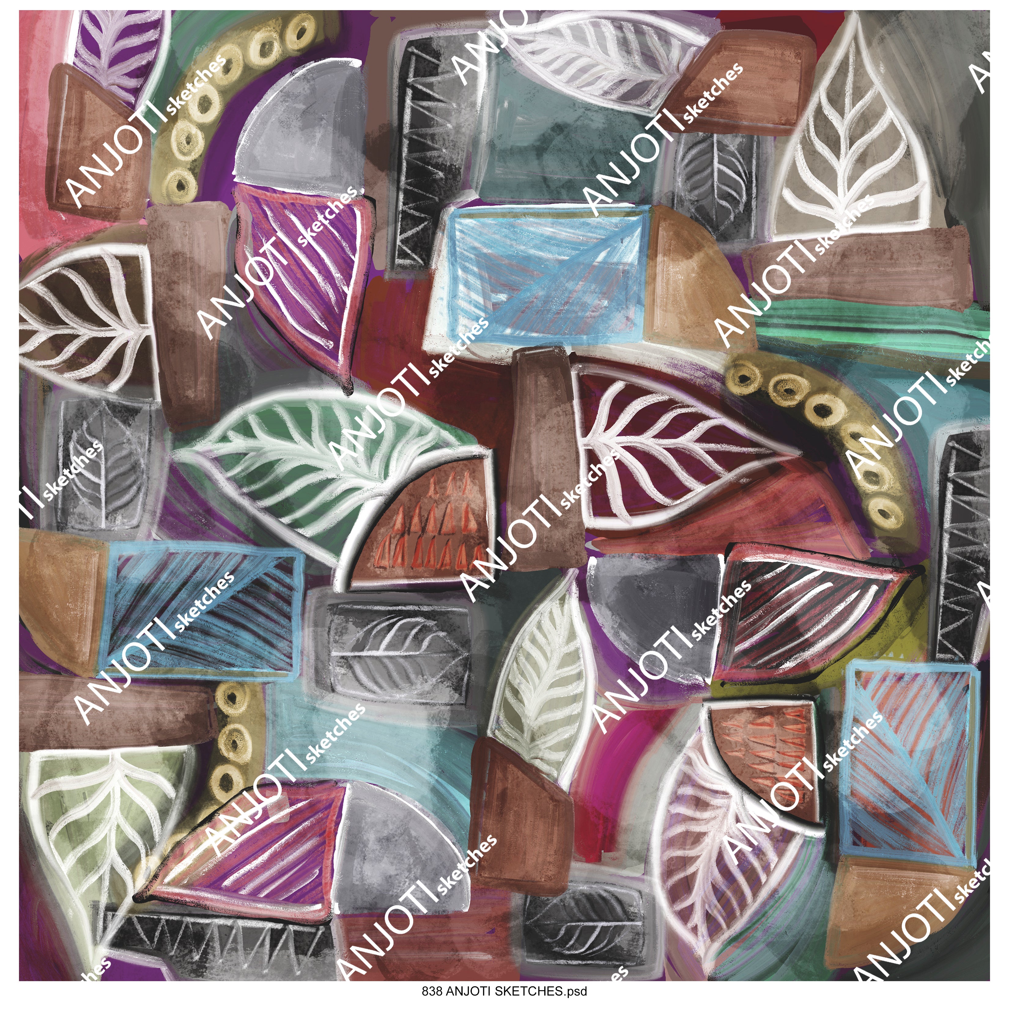 ANJOTI_SKETCHES_838_Abstract Wall Art with Stunning Multicolor Texture Effect Background Designs