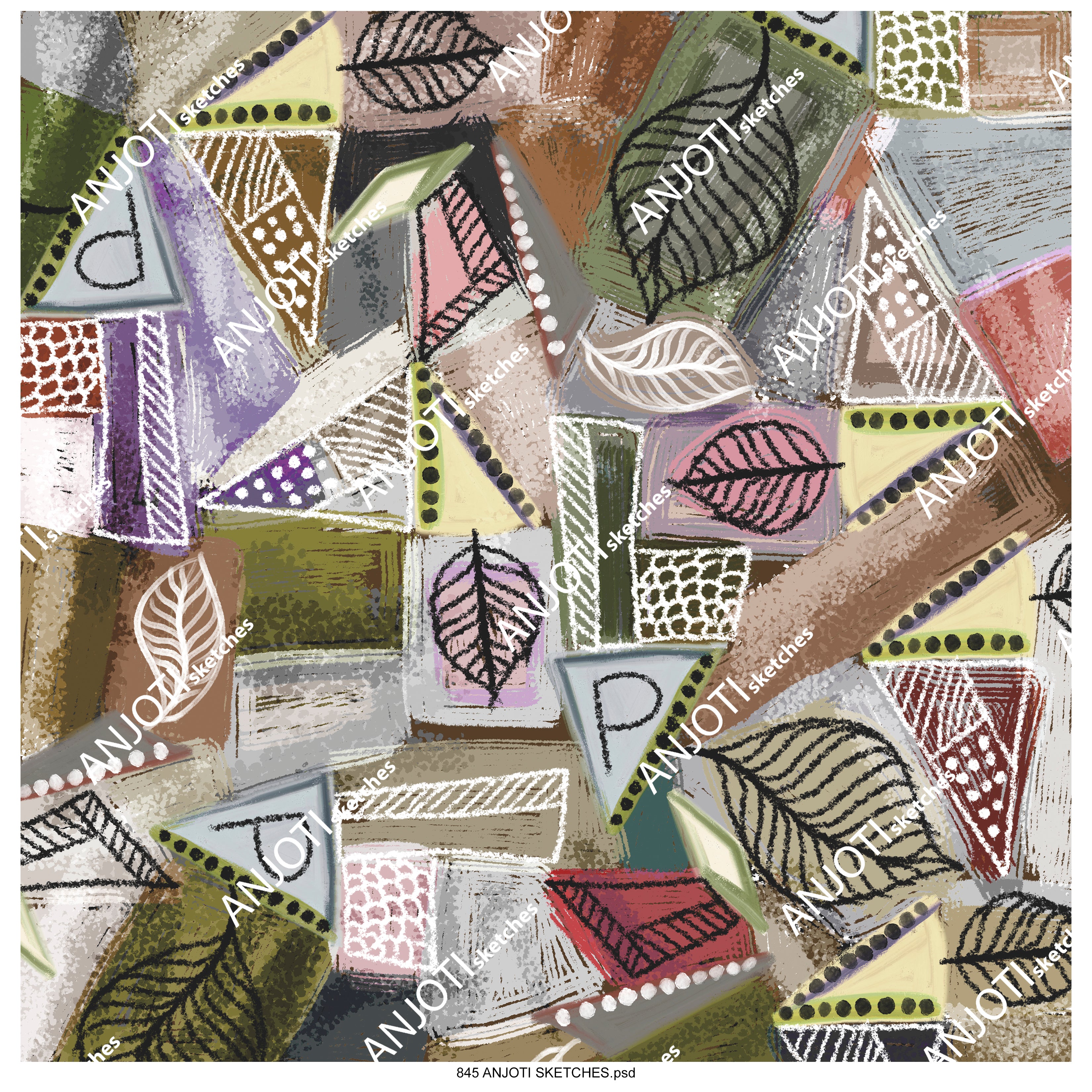 ANJOTI_SKETCHES_845_Multicolor Texture Backgrounds in Modern Abstract Wall Art for a Fresh Look