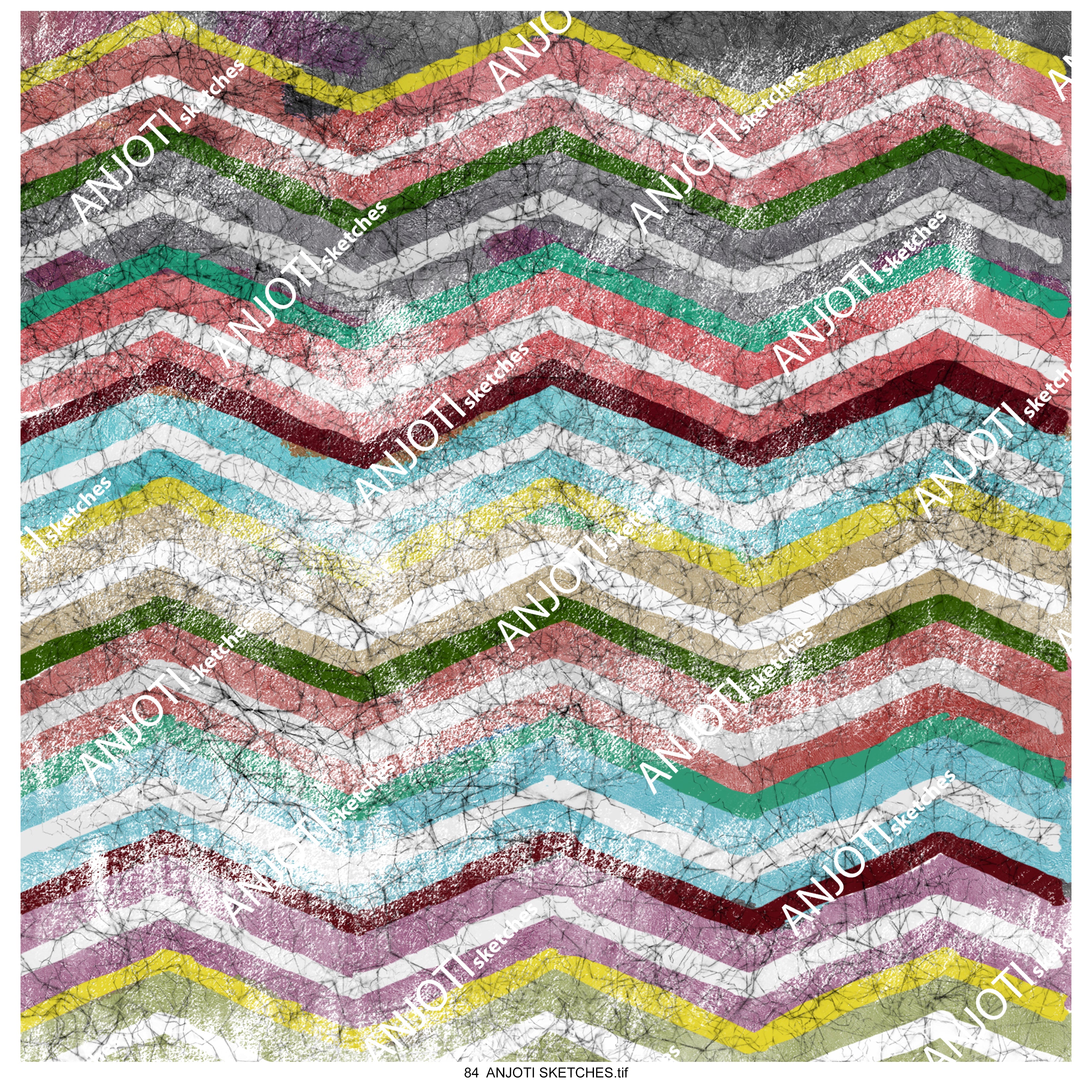 ANJOTI SKETCHES 84|Multicolor Texture Backgrounds for Stunning Floral and Geometric Wall Art