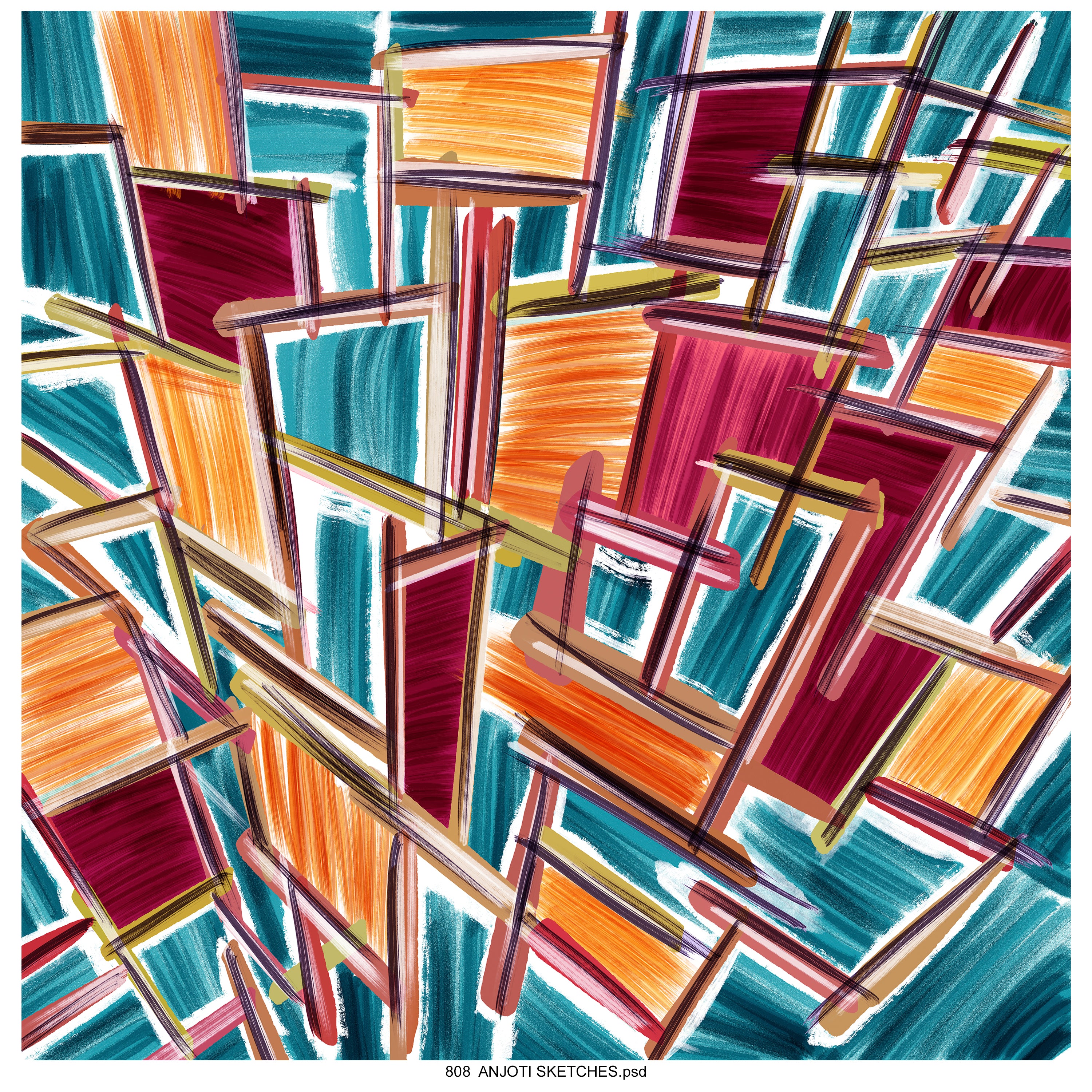 AnjotiSketches 07_Modern Abstract Wall Art for Home Decor Featuring Multicolor Texture Background Effects