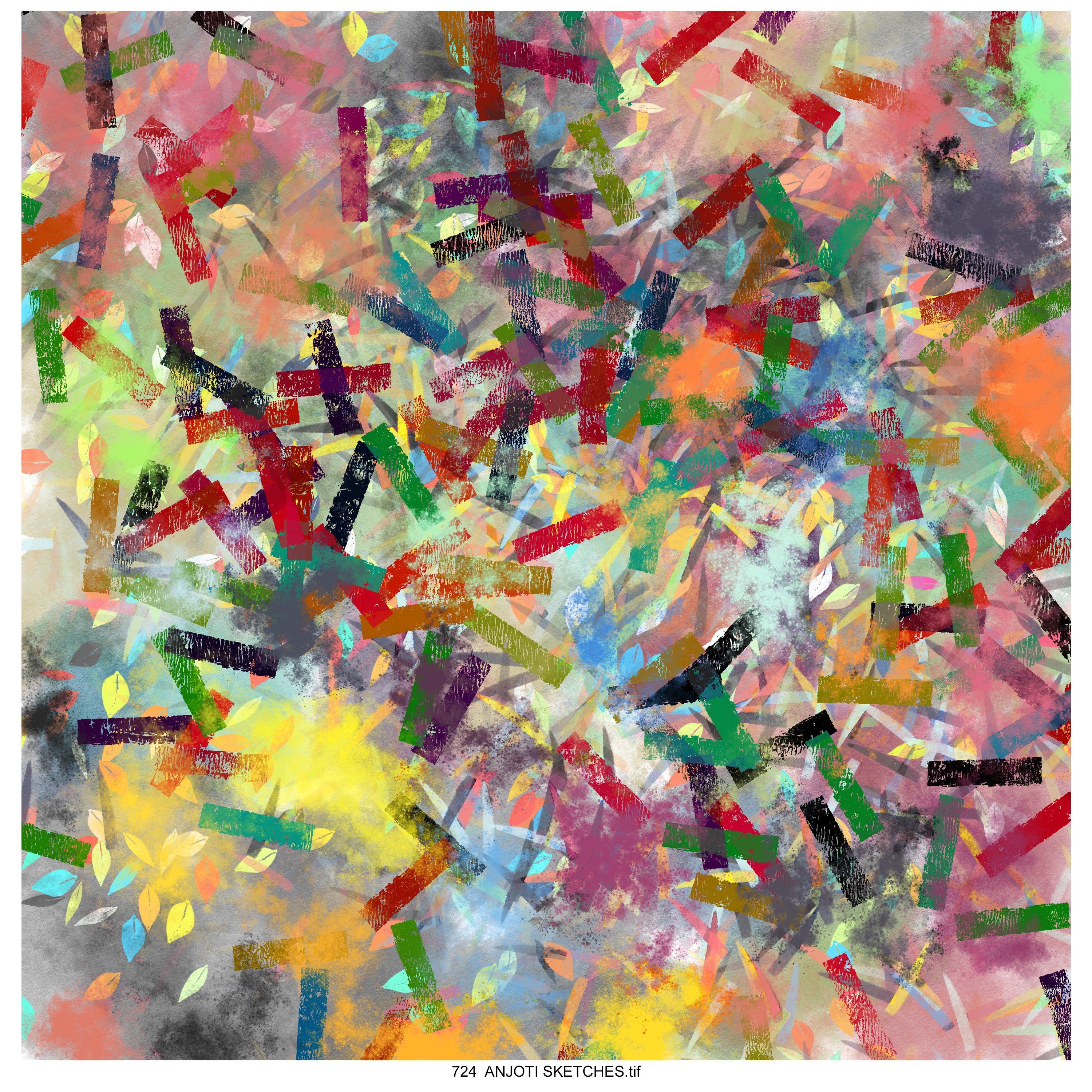 AnjotiSketches 09_ Artistic Multicolor Abstract Wall Art Ideas with Stunning Texture Effect Backgrounds