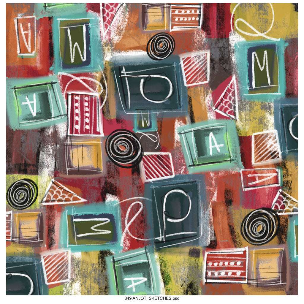 AnjotiSketches 01_Discover Multicolor Abstract Wall Art Ideas with Unique Texture Effect Background Designs