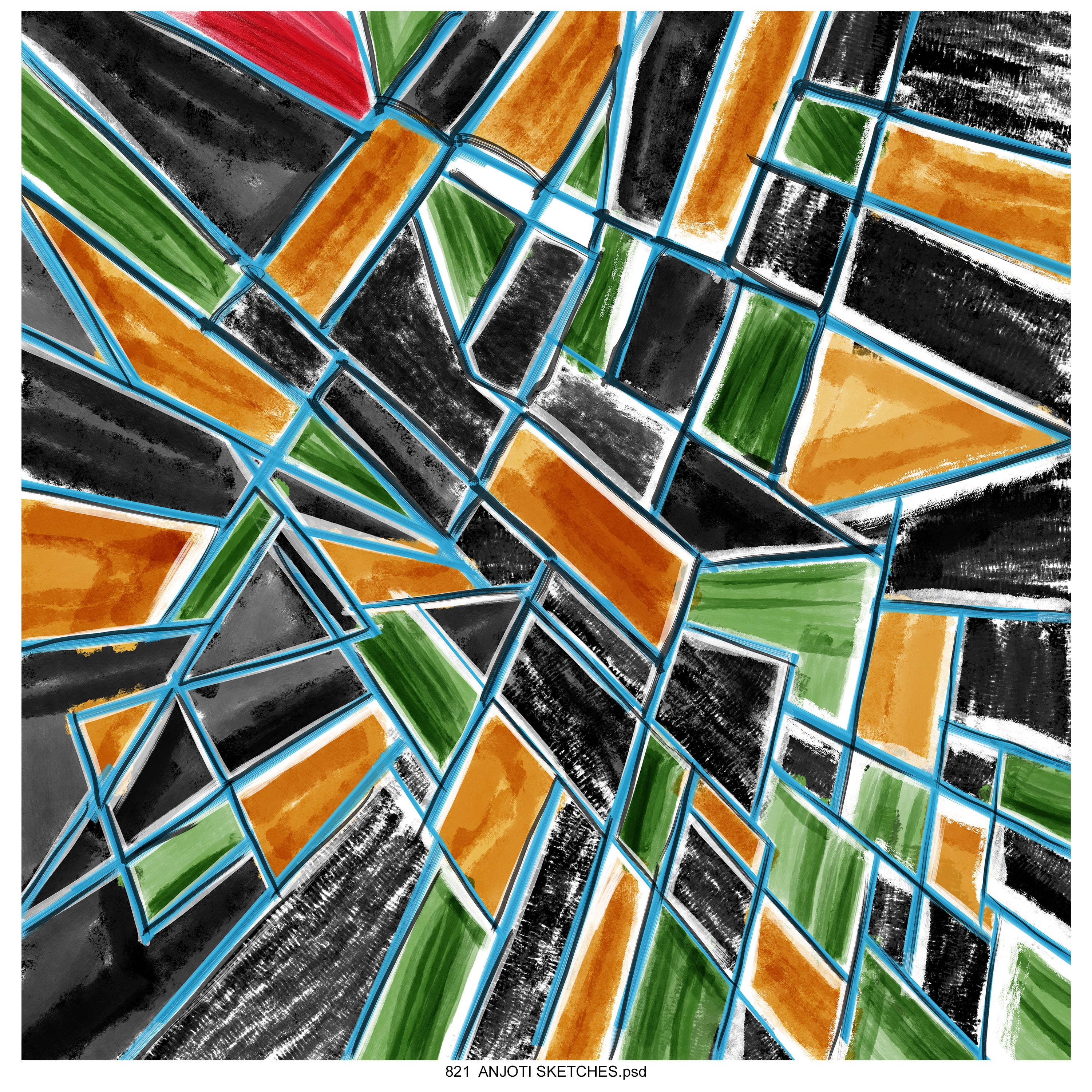 AnjotiSketches 06_New Summer floral watercolors surface pattern art allover illustration motifs in multicoloured textures effects design  for pillow purses and wallpaper