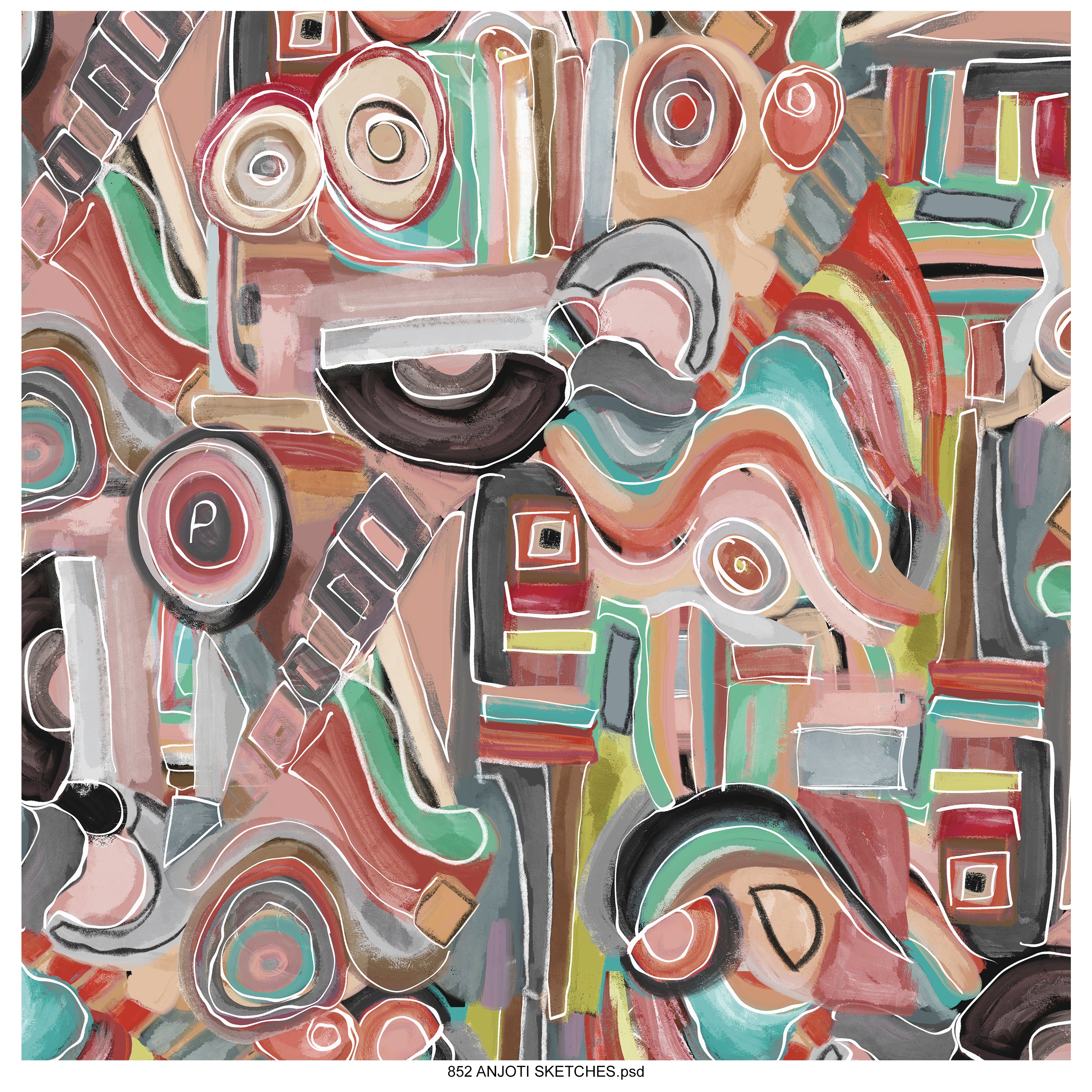 AnjotiSketches 07_Modern Abstract Wall Art for Home Decor Featuring Multicolor Texture Background Effects