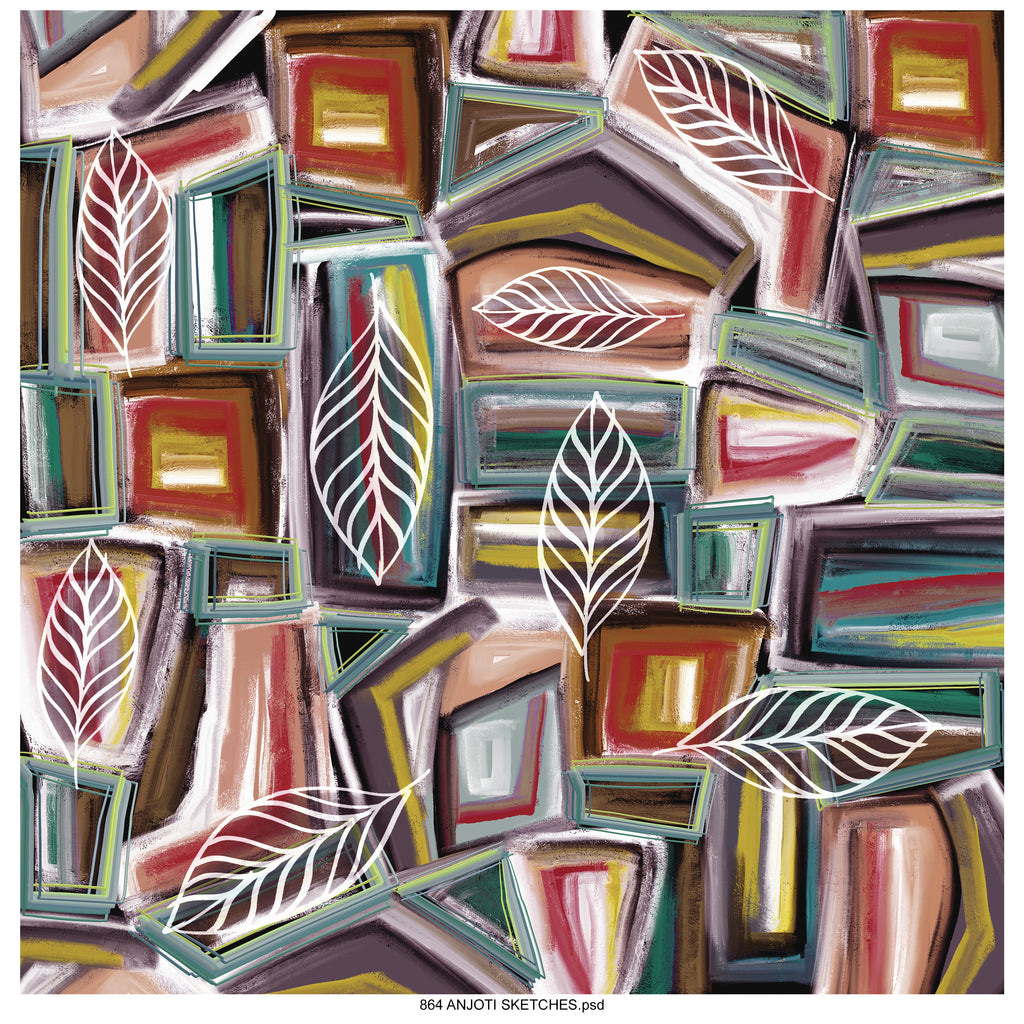 AnjotiSketches 02_New Summer floral watercolors surface pattern art allover illustration motifs in multicoloured textures effects design  for pillow purses and wallpaper