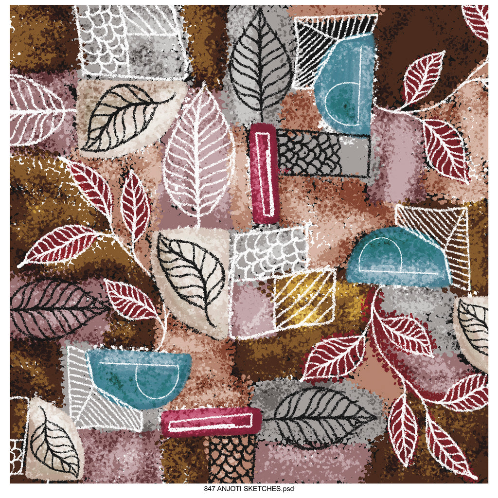 AnjotiSketches 03_Repeated geometrical surfaces pattern print art stock illustrations wallpaper motif work popular in casual fashions style